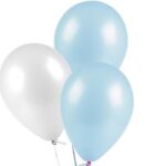 Globo Liso #9 Celeste/Blanco 25 Uni