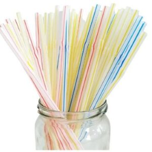 Bombilla Flexible Líneas Colores 100 Uni