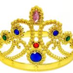 Corona Plástica Reina Dorada