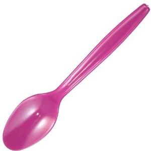 Cuchara Plástica Fucsia 20 Uni