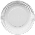 Plato Redondo Cartón 18 Cm Blanco 50 Uni