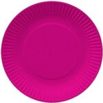 Plato Cartón 18 Cm Fucsia 10 Uni