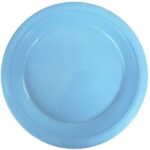 Plato Plástico 18 Cm Celeste 10 Uni