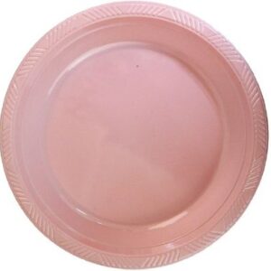 Plato Plástico 18 Cm Rosado 10 Uni