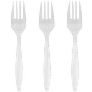 Tenedor Plástico Blanco 36 Uni