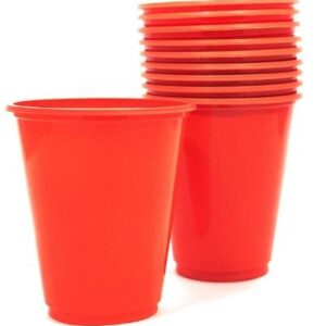 Vaso Plástico 230cc Rojo 10 Uni