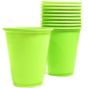 Vaso Plástico 230cc Verde Lima 10 Uni