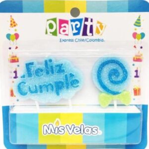 Vela Placa Fc Dulce Celeste