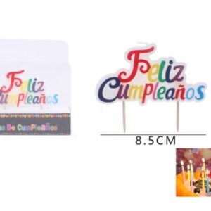 Vela Feliz Cumpleaños Colores