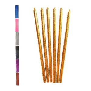 Vela Glitter Colores x6 Velas