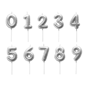 Vela Numero Plata 7cm