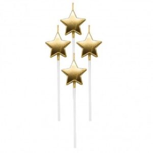 Vela Estrella Dorada x4