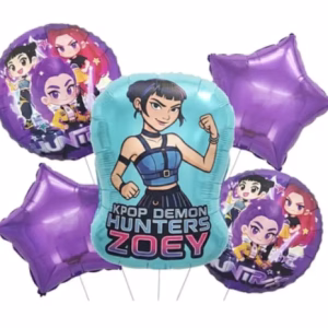 Set Globos Guerreras K-pop Zoey 5 Piezas